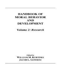 Handbook of Moral Behavior and Development - 