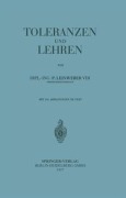 Cover-Bild zum Titel 'Toleranzen und Lehren' von 'P. Leinweber'