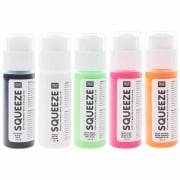 Cover-Bild zum Titel 'Squeeze Marker, 5x60ml Neon Set (Neon Orange / Neon Pink / Neon Grün / Weiß / Schwarz)' von ''