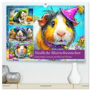 Cover-Bild zum Titel 'Niedliche Meerschweinchen. Zauberhafte Cartoons mit Witz und Charme (hochwertiger Premium Wandkalender 2026 DIN A2 quer), Kunstdruck in Hochglanz' von 'Rose Hurley'
