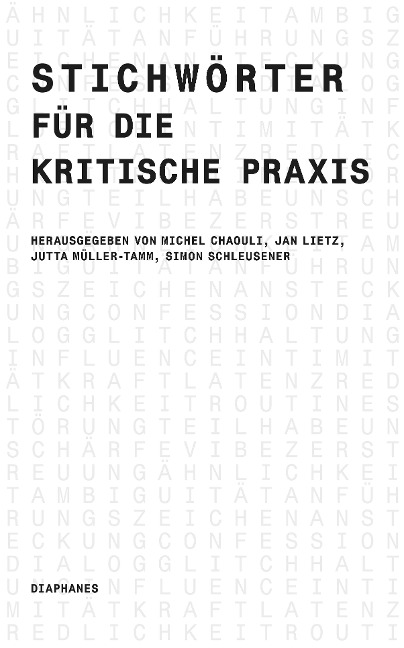 Stichwörter für die kritische Praxis - 