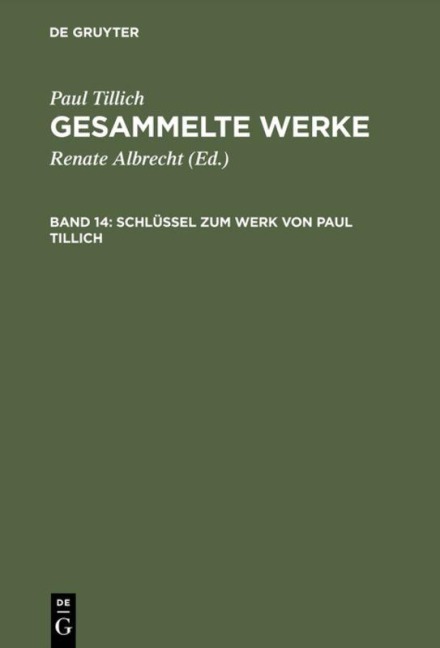 Schlüssel zum Werk von Paul Tillich - Paul Tillich