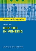 Cover-Bild zum Titel 'Der Tod in Venedig. Königs Erläuterungen.' von 'Wilhelm Große, Thomas Mann'