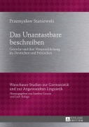 Cover-Bild zum Titel 'Das Unantastbare beschreiben' von 'Przemys¿aw Staniewski'