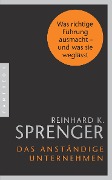 Cover-Bild zum Titel 'Das anständige Unternehmen' von 'Reinhard K. Sprenger'