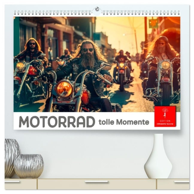 Motorrad tolle Momente (hochwertiger Premium Wandkalender 2026 DIN A2 quer), Kunstdruck in Hochglanz - Peter Roder