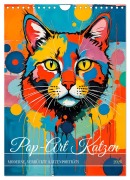 Cover-Bild zum Titel 'Pop-Art Katzen - Moderne, verrückte Katzenporträts (Wandkalender 2026 DIN A4 hoch), CALVENDO Monatskalender' von 'Anja Frost'