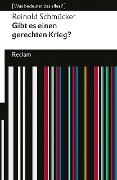 Cover-Bild zum Titel 'Gibt es einen gerechten Krieg?' von 'Reinold Schmücker'