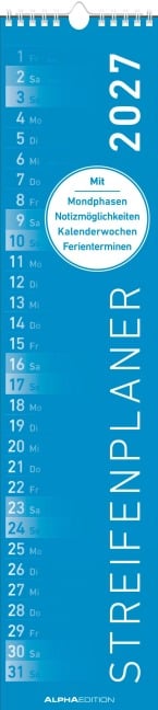 Streifenplaner BLAU 2027 - 
