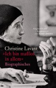 Cover-Bild zum Titel 'Ich bin maßlos in allem' von 'Christine Lavant'