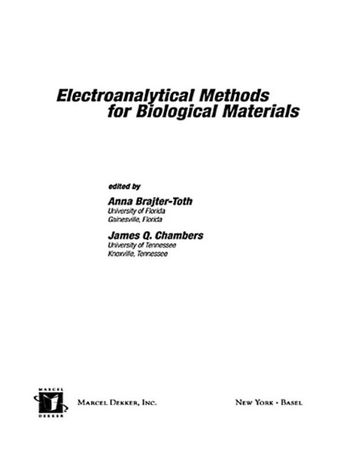 Electroanalytical Methods Of Biological Materials - 
