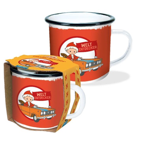 Trötsch Unser Sandmännchen Emaille Becher Weltentdecker - 