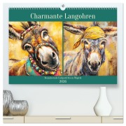 Cover-Bild zum Titel 'Charmante Langohren. Bezaubernde Eselporträts in Öloptik (hochwertiger Premium Wandkalender 2026 DIN A2 quer), Kunstdruck in Hochglanz' von 'Rose Hurley'