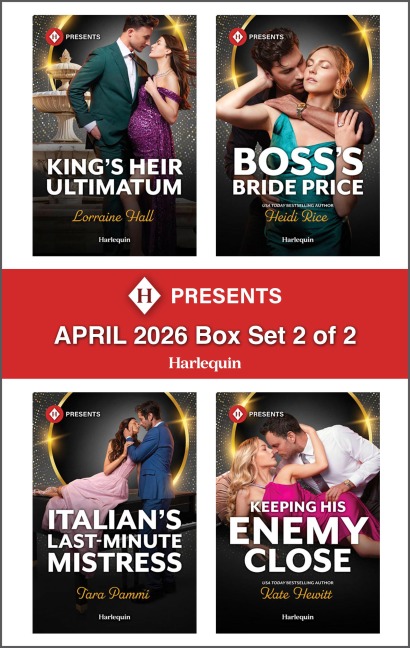 Harlequin Presents April 2026 - Box Set 2 of 2 - Lorraine Hall, Kate Hewitt, Heidi Rice, Tara Pammi