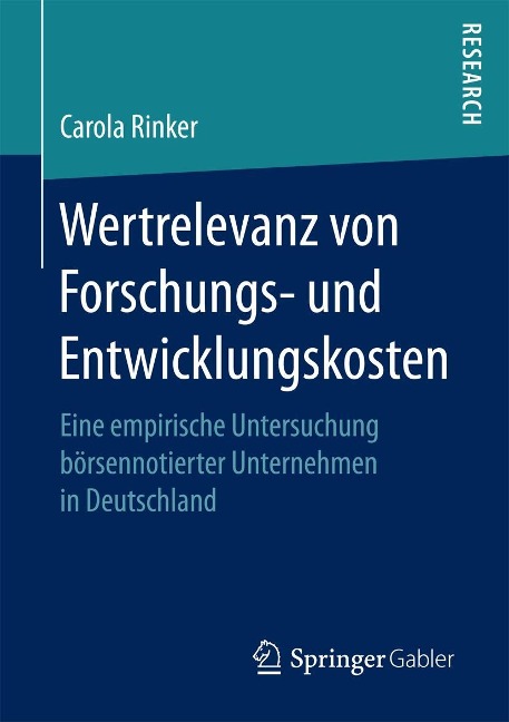 Wertrelevanz von Forschungs- und Entwicklungskosten - Carola Rinker