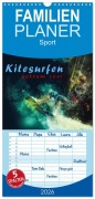 Cover-Bild zum Titel 'Familienplaner 2026 - Kitesurfen extrem cool mit 5 Spalten (Wandkalender, 21 x 45 cm) CALVENDO' von 'Peter Roder'