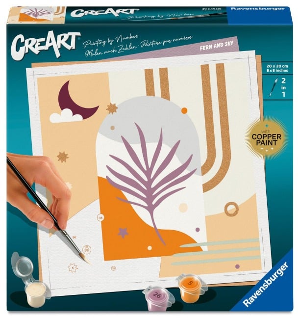 CreArt, Malen nach Zahlen Adults Trend - Farn - 