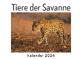 Tiere der Savanne (Wandkalender 2024, Kalender DIN A4 quer, Monatskalender im Querformat mit Kalendarium, Das perfekte Geschenk) - Anna Müller