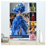 Cover-Bild zum Titel 'Blütenzauber. High Fashion auf dem Catwalk (hochwertiger Premium Wandkalender 2026 DIN A2 hoch), Kunstdruck in Hochglanz' von 'Rose Hurley'
