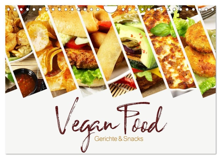 Vegan Food Kalender ¿ Gerichte und Snacks (Wandkalender 2025 DIN A4 quer), CALVENDO Monatskalender - Georg Hergenhan