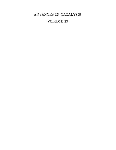 Advances in Catalysis - 