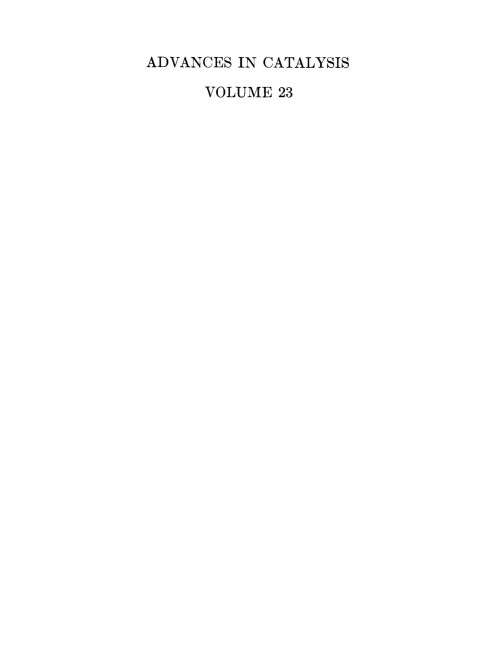 Advances in Catalysis - 