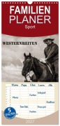 Cover-Bild zum Titel 'Familienplaner 2027 - Westernreiten mit 5 Spalten (Wandkalender, 21 x 45 cm) CALVENDO' von 'Berit Seiboth'