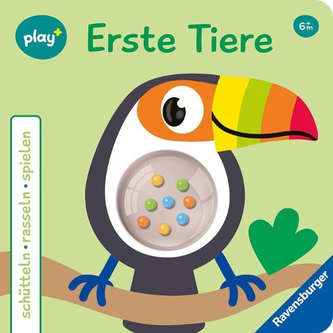 Ravensburger Play+ schütteln, rasseln, spielen: Erste Tiere, Baby-Buch ab 6 Monate - Maria Höck