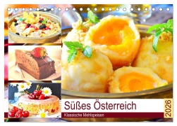Cover-Bild zum Titel 'Süßes Österreich. Klassische Mehlspeisen (Tischkalender 2026 DIN A5 quer), CALVENDO Monatskalender' von 'Rose Hurley'
