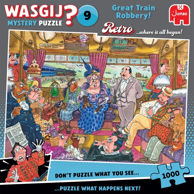 Wasgij Retro Mystery 9 - Zugüberfall - Puzzle 1000 Teile - 