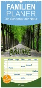 Cover-Bild zum Titel 'Familienplaner 2026 - Bäume 2026 mit 5 Spalten (Wandkalender, 21 x 45 cm) CALVENDO' von 'Bildagentur Geduldig'