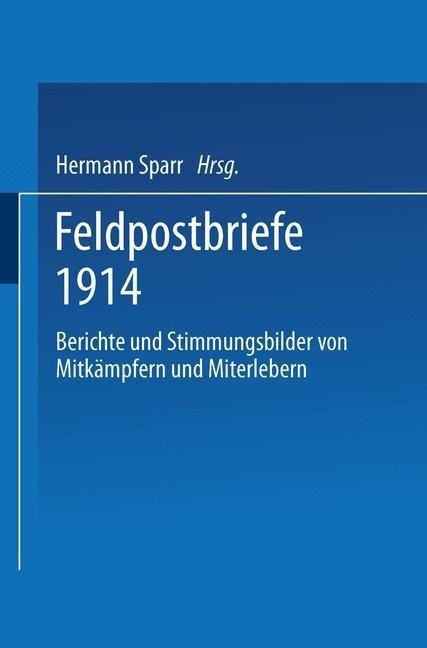 Feldpostbriefe 1914 - Hermann Sparr
