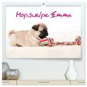 Mopswelpe Emma (hochwertiger Premium Wandkalender 2025 DIN A2 quer), Kunstdruck in Hochglanz - Sophie Tiller