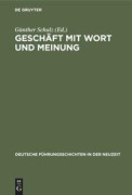 Cover-Bild zum Titel 'Geschäft mit Wort und Meinung' von ''
