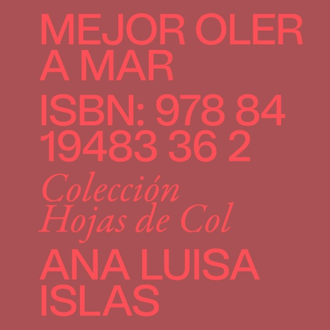 Mejor oler a mar - Ana Luisa Islas