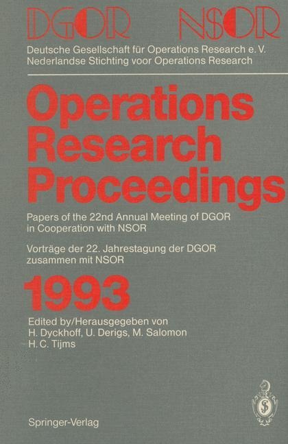 Operations Research Proceedings 1993 - 