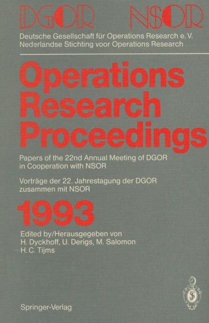 Operations Research Proceedings 1993 - 