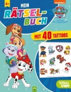 Cover-Bild zum Titel 'PAW Patrol Mein Rätselbuch mit 40 Tattoos' von 'Schwager & Steinlein Verlag'