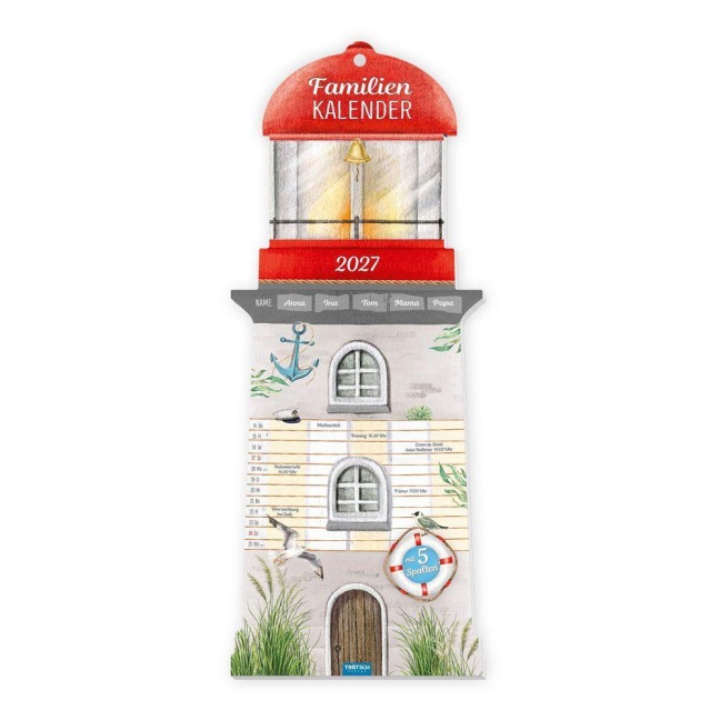 TRÖTSCH - Formkalender Familienkalender Leuchtturm 2027 - 
