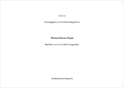 Thomas Morus, Utopia - Ursula Blank-Sangmeister