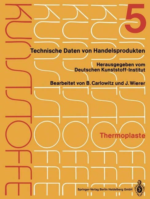 Thermoplaste - Jutta Wierer, Bodo Carlowitz