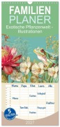 Cover-Bild zum Titel 'Familienplaner 2027 - Exotische Pflanzenwelt - Illustrationen mit 5 Spalten (Wandkalender, 21 x 45 cm) CALVENDO' von 'Liselotte Brunner-Klaus'