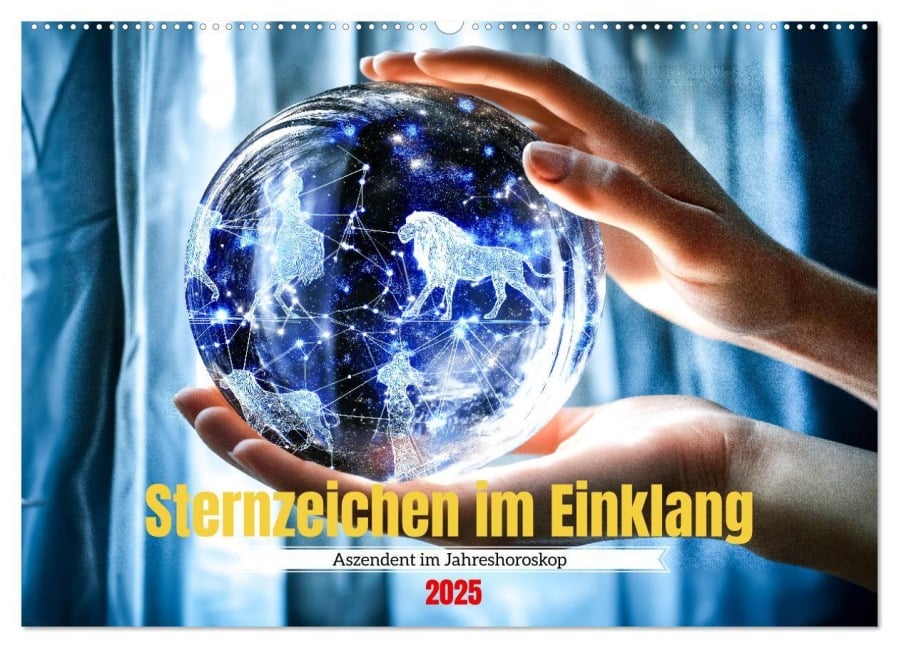 Sternzeichen im Einklang - Aszendent im Jahreshoroskop (Wandkalender 2025 DIN A2 quer), CALVENDO Monatskalender - Mb Fotografie