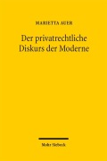 Cover-Bild zum Titel 'Der privatrechtliche Diskurs der Moderne' von 'Marietta Auer'