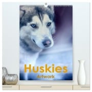 Cover-Bild zum Titel 'Huskies - Artwork (hochwertiger Premium Wandkalender 2026 DIN A2 hoch), Kunstdruck in Hochglanz' von 'Liselotte Brunner-Klaus'