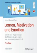Cover-Bild zum Titel 'Lernen, Motivation und Emotion' von 'Peter Michael Bak'