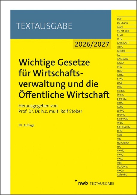 Wichtige Gesetze für Wirtschaftsverwaltung und die Öffentliche Wirtschaft - 