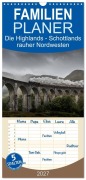 Cover-Bild zum Titel 'Familienplaner 2027 - Die Highlands - Schottlands rauher Nordwesten mit 5 Spalten (Wandkalender, 21 x 45 cm) CALVENDO' von 'Andreas Peters'