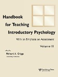 Cover-Bild zum Titel 'Handbook for Teaching Introductory Psychology' von ''
