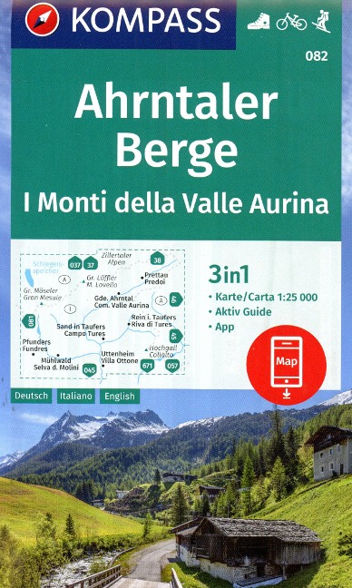 KOMPASS Wanderkarte 082 Ahrntaler Berge / I Monti della Valle Aurina 1:25.000 - 
